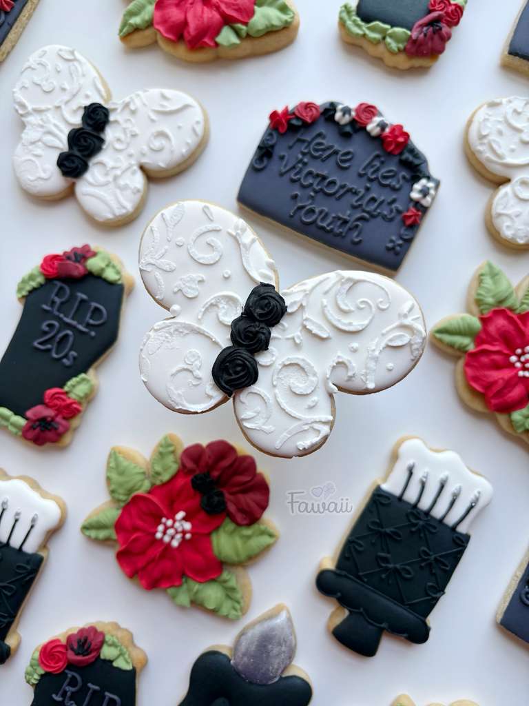 Custom decorated birthday sugar cookies by Fawaii Custom Cookies